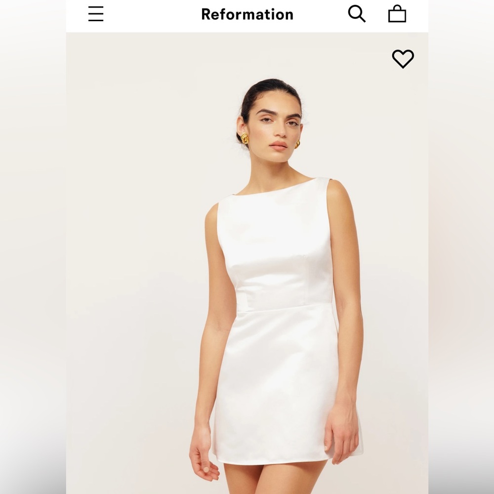 Brand new with tags Reformation Zenni Dress in ivory.